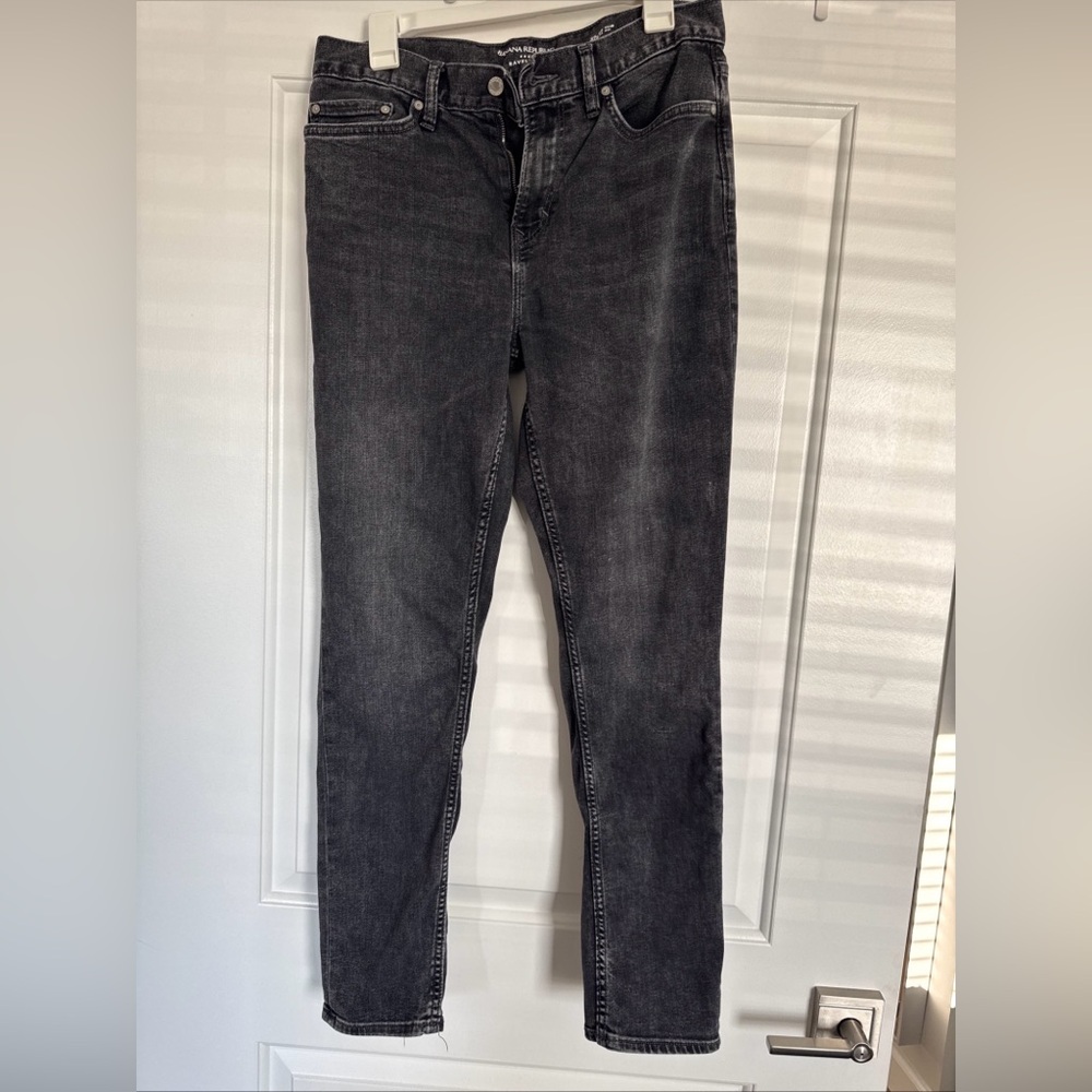 Banana Republic Slim Travel Jean Dark Gray Wash 32x32